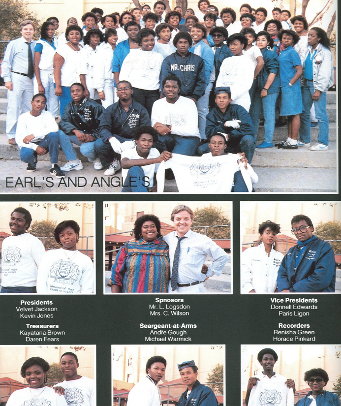 Earl's and Angle's organization group photo with officers and sponsors including presidents Velvet Jackson and Kevin Jones