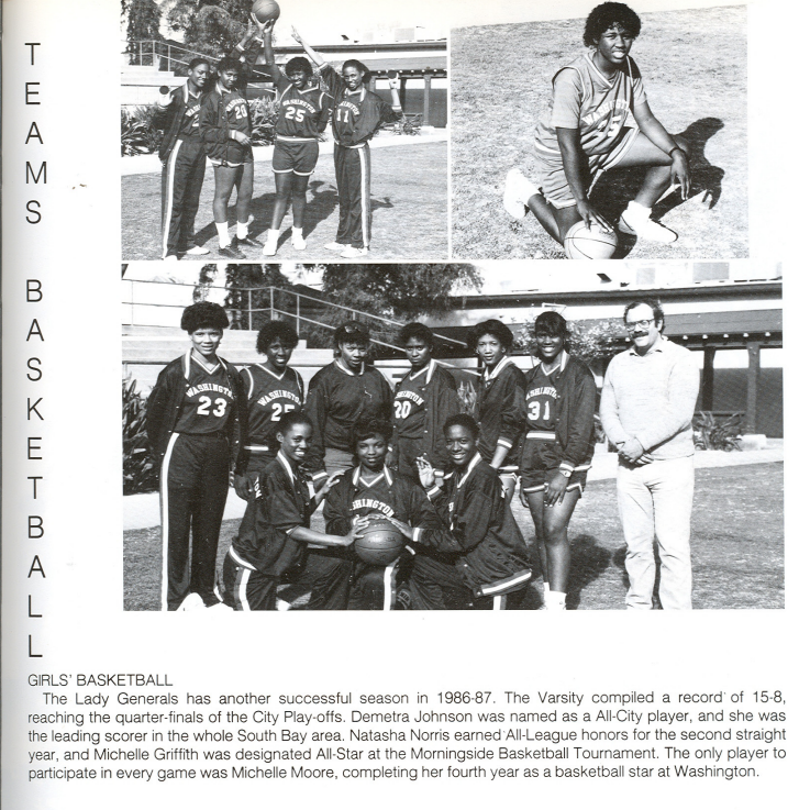 Washington Prep Lady Generals girls basketball team photos and 1986-87 season recap