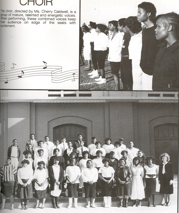 Washington Prep Choir directed by Ms. Cherry Caldwell, group portrait and performance photos
