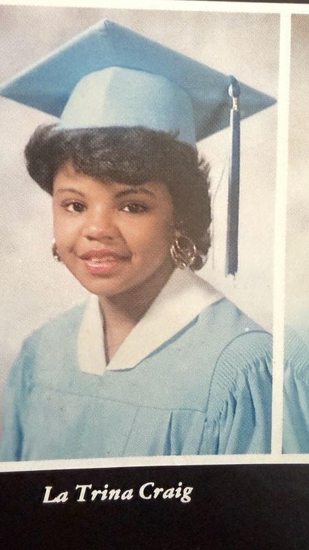 La Trina Craig graduation portrait in cap and gown
