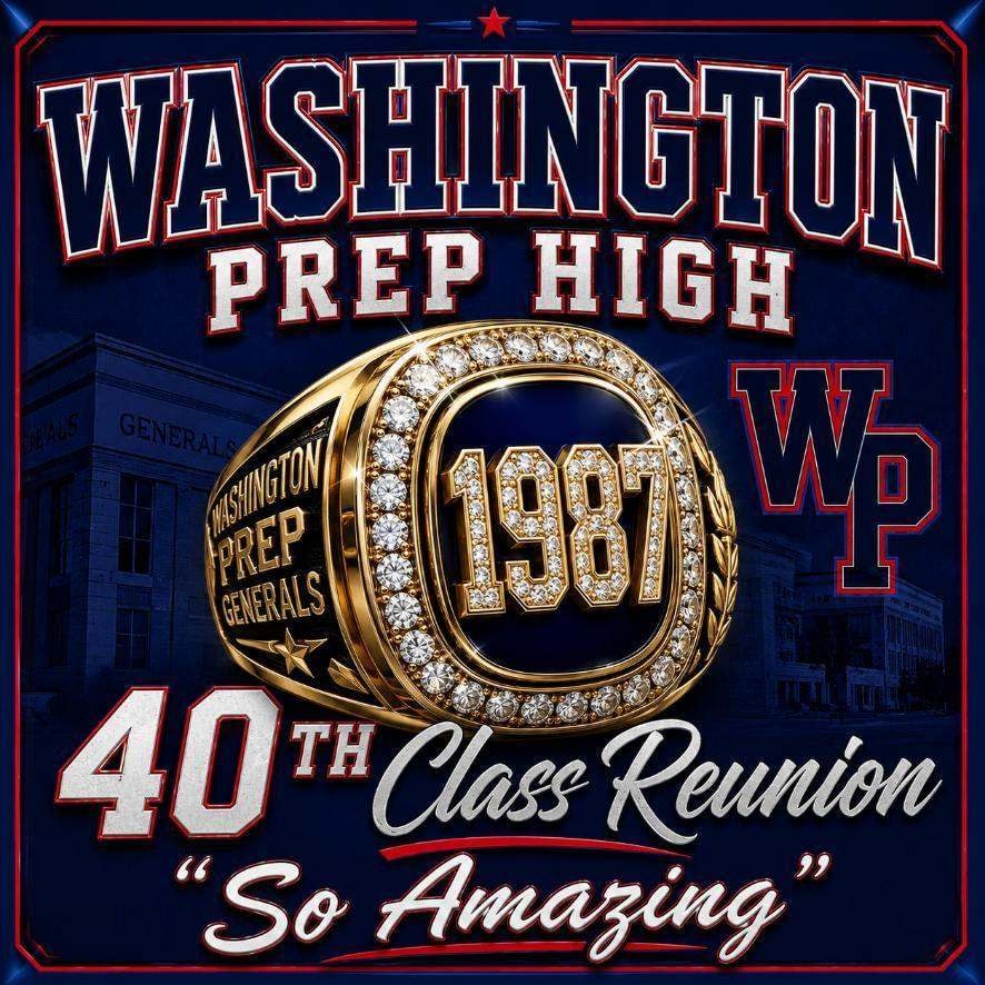 Washington Prep High 40th Class Reunion championship ring graphic — So Amazing, WP Generals 1987