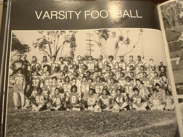 Washington Prep varsity football team group photo from the yearbook